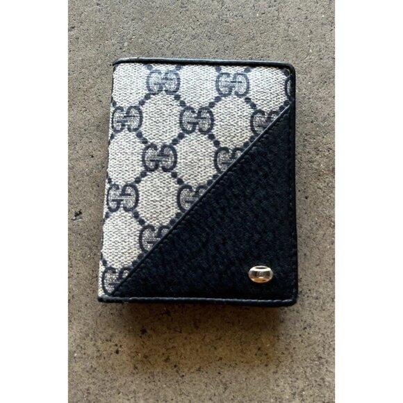 Vintage Authentic Gucci Card Holder Double Pocket Slot Light Weight Wallet - Picture 3 of 16